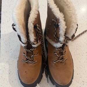 UGG Lace Up Boots with Shearling Lining